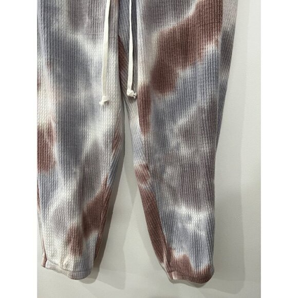 NWT MELLODAY Size 2X Women's Plus Size Tie Dye Thermal Joggers Grey Multi Color - Picture 10 of 11